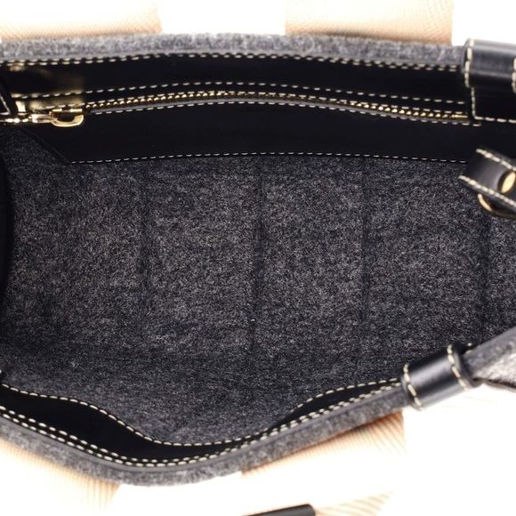 Chloe Woody Tote Recycled Felt with Leather and Canvas Small - Picture 5 of 6